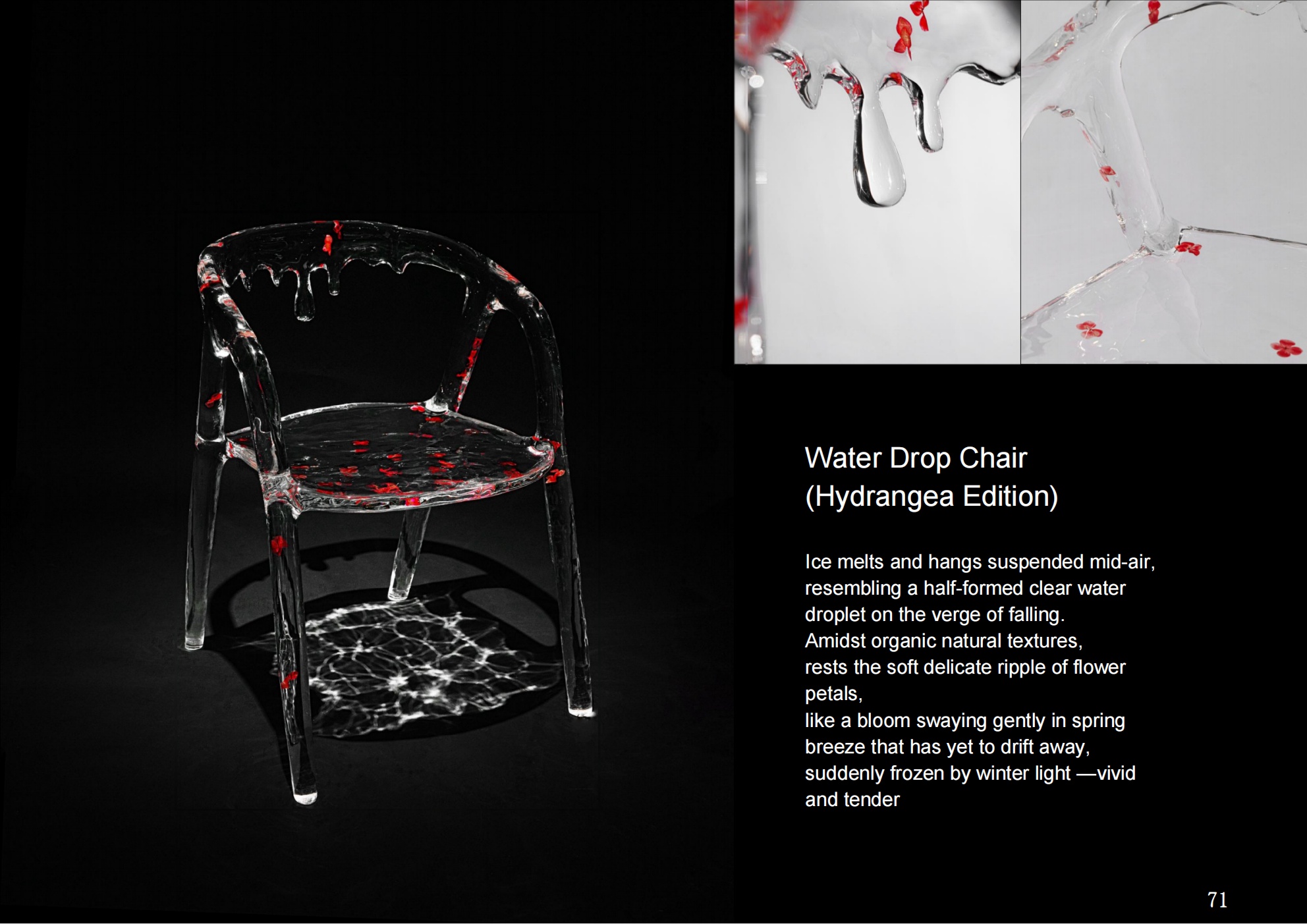 Water Drop Chair Hydrangea Style